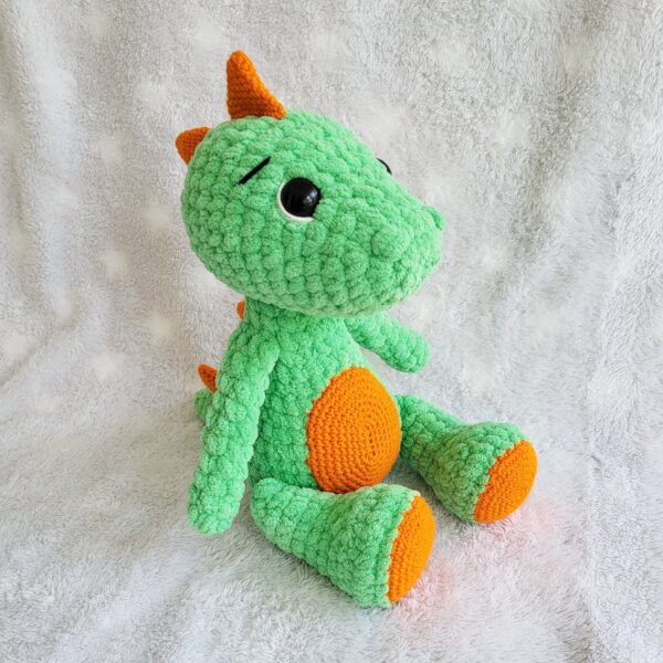 Crochet amigurumi dinosaur plushie