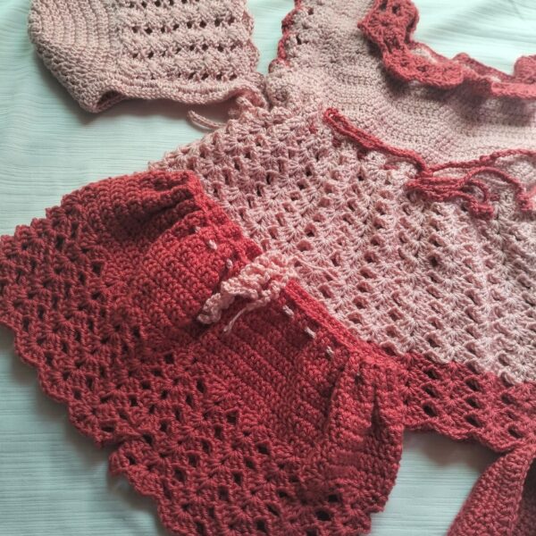 crochet dress set