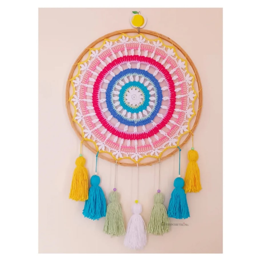 crochet mandala wall hanging