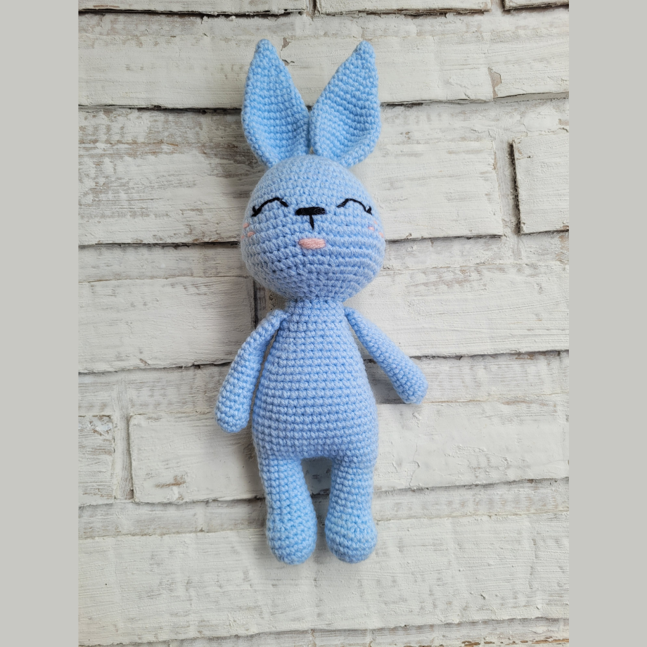 crocheted bunny doll